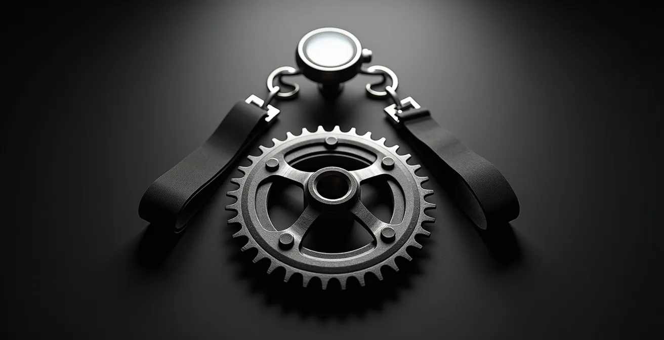 Visuelle Darstellung des Effizienz-Dreiecks mit den drei Schlüsselmetriken für Radtraining