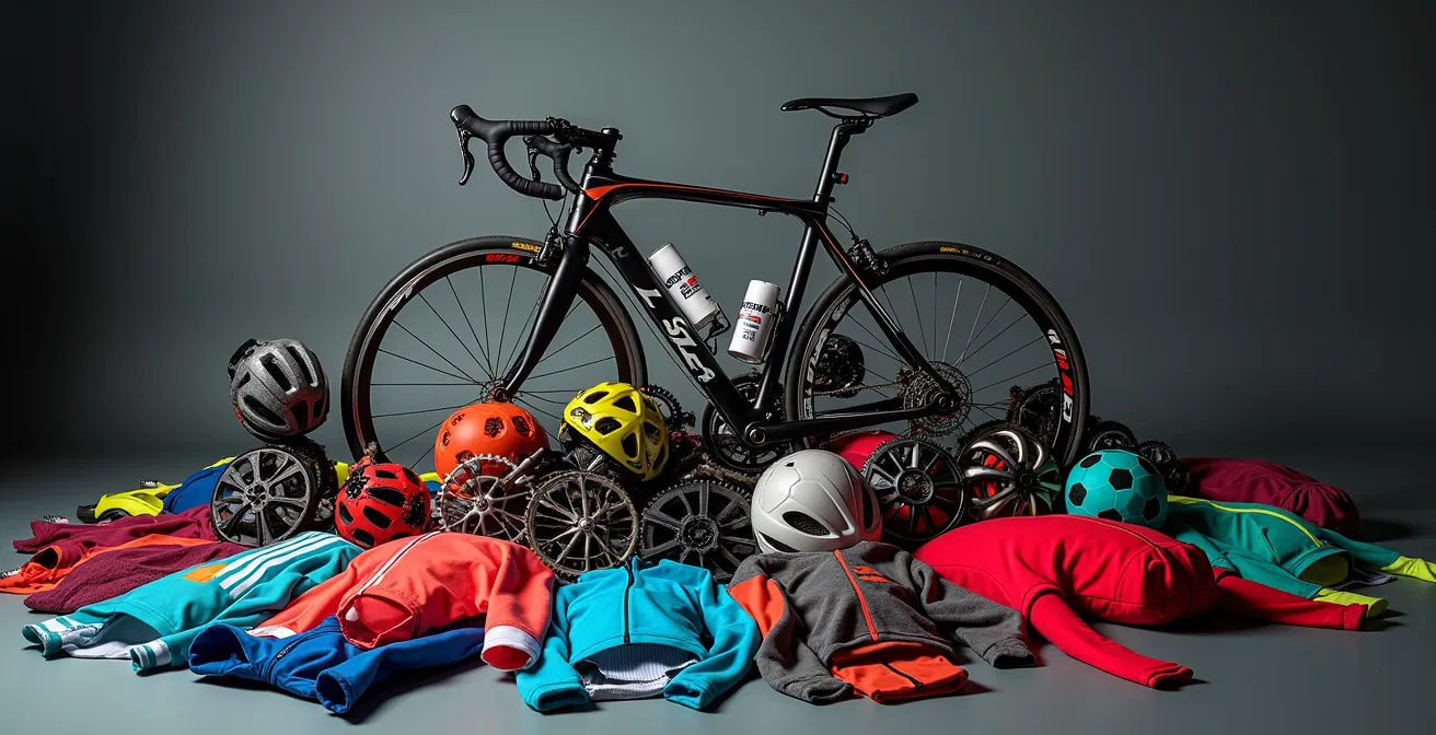 Abstraktes Bild von Fahrradteilen als Symbol für Trend-Käufe