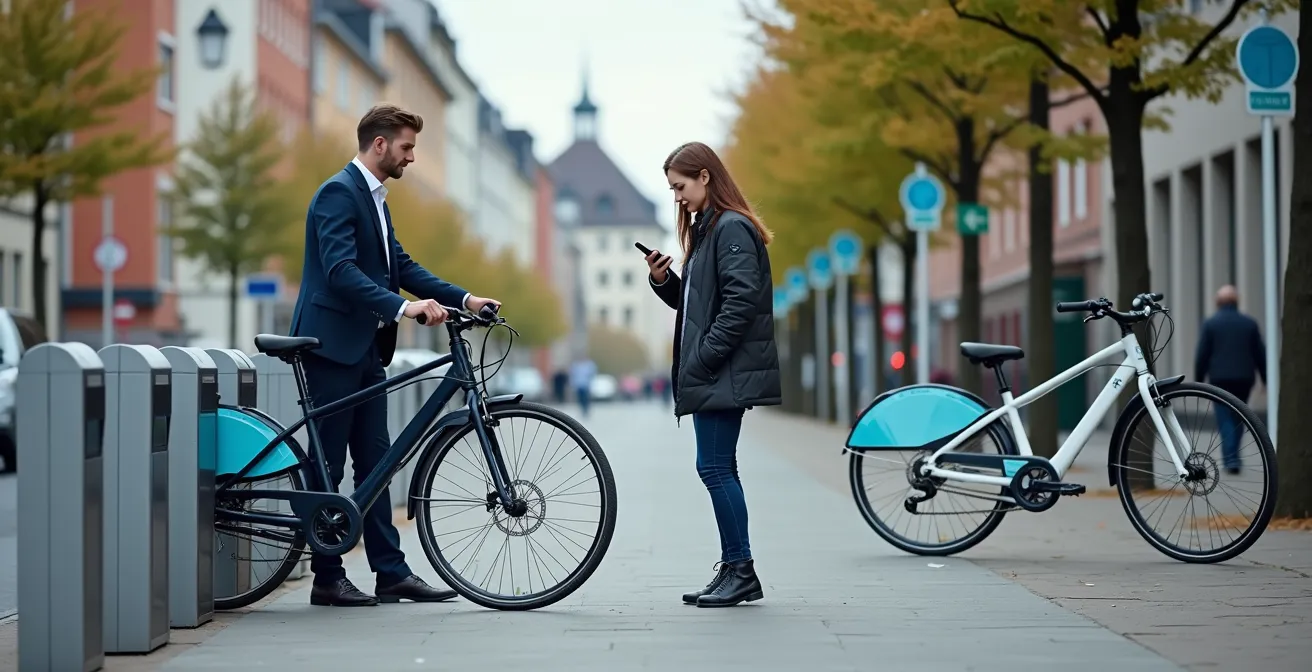 Vergleich zwischen stationsbasiertem und Free-Floating Bike-Sharing System in einer deutschen Stadtumgebung