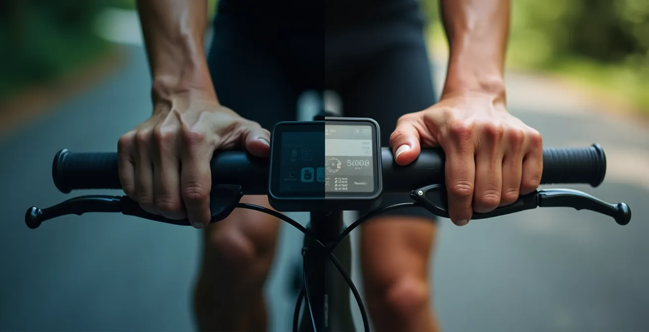 Symbolischer Vergleich zwischen E-Bike und Bio-Bike Anstrengung